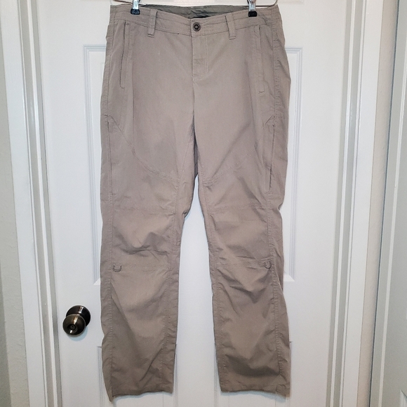 Kuhl Pants Womens 10S Spire Hiking Roll Up Outdoor Casual Zip Pockets Tan - Picture 1 of 14